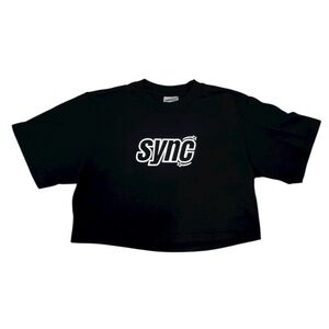 Women’s SYNC Crop Top Tee - Reflective, Black